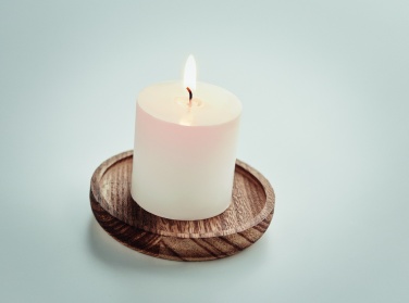 Logotrade promotional item image of: Candle on round wooden base
