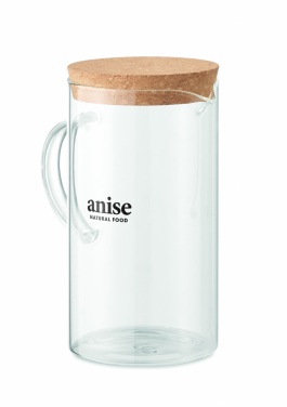 Logo trade promotional giveaways picture of: Borosilicate glass decanter 1L