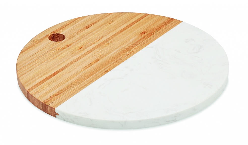 Logo trade promotional giveaway photo of: Marble/ bamboo serving board