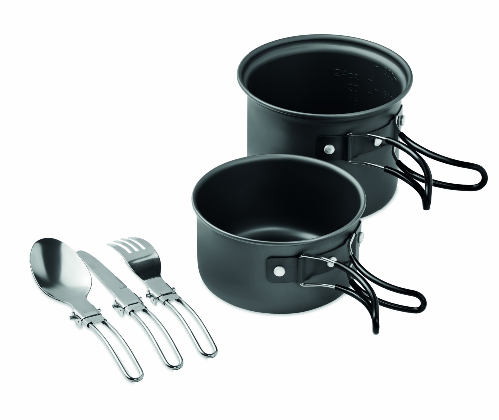 Logotrade promotional item picture of: 2 camping pots with cutlery