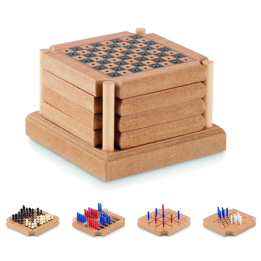 Logo trade promotional giveaways image of: 4-piece coaster game set