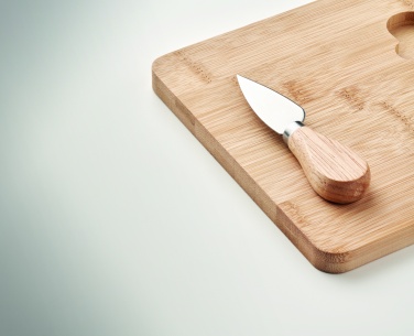 Logo trade promotional items picture of: Cheese board set in bamboo Bremen