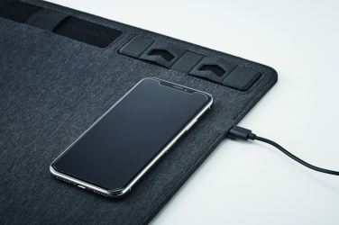 Logotrade promotional product image of: RPET mouse mat charger 15W