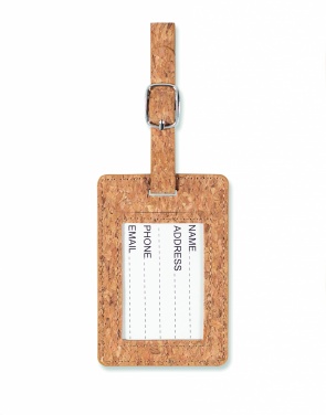 Logo trade promotional giveaway photo of: Cork luggage tag