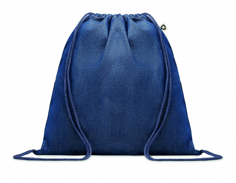 Logotrade corporate gift image of: Recycled denim drawstring bag