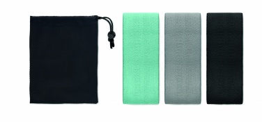 Logo trade advertising product photo of: Set of 3 fitness bands in pouch