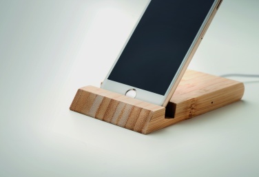 Logotrade corporate gift image of: Bamboo wireless charger  10W ODOS