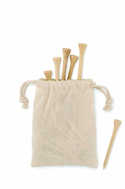 Logo trade promotional items picture of: 20 bamboo golf tees set