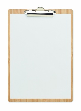 Logo trade promotional gifts picture of: A4 bamboo clipboard