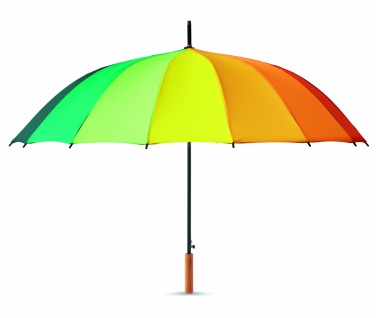 Logo trade promotional giveaways image of: 27 inch rainbow umbrella