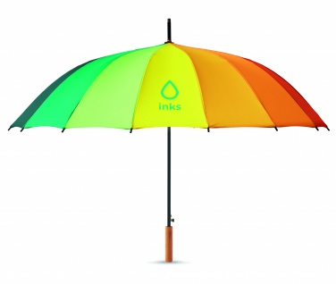 Logo trade promotional items image of: 27 inch rainbow umbrella