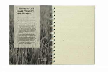 Logo trade corporate gifts picture of: A5 grass notebook 80 lined