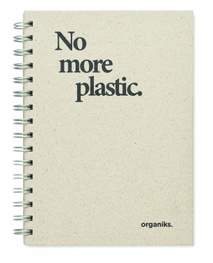 Logo trade promotional merchandise photo of: A5 grass notebook 80 lined