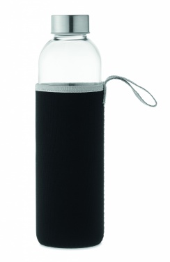 Logo trade corporate gifts image of: Glass bottle in pouch 750ml