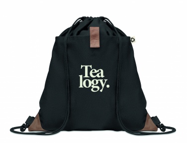 Logo trade promotional merchandise picture of: Recycled cotton drawstring bag