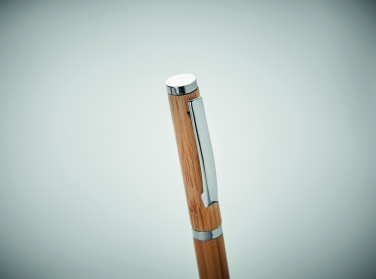 Logo trade promotional giveaways picture of: Bamboo gel pen