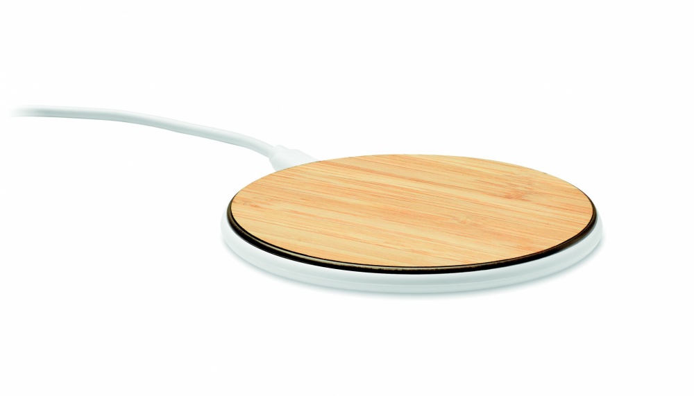 Logo trade promotional items picture of: Bamboo wireless charger 10W