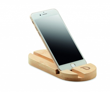 Logo trade business gift photo of: Bamboo tablet/smartphone stand