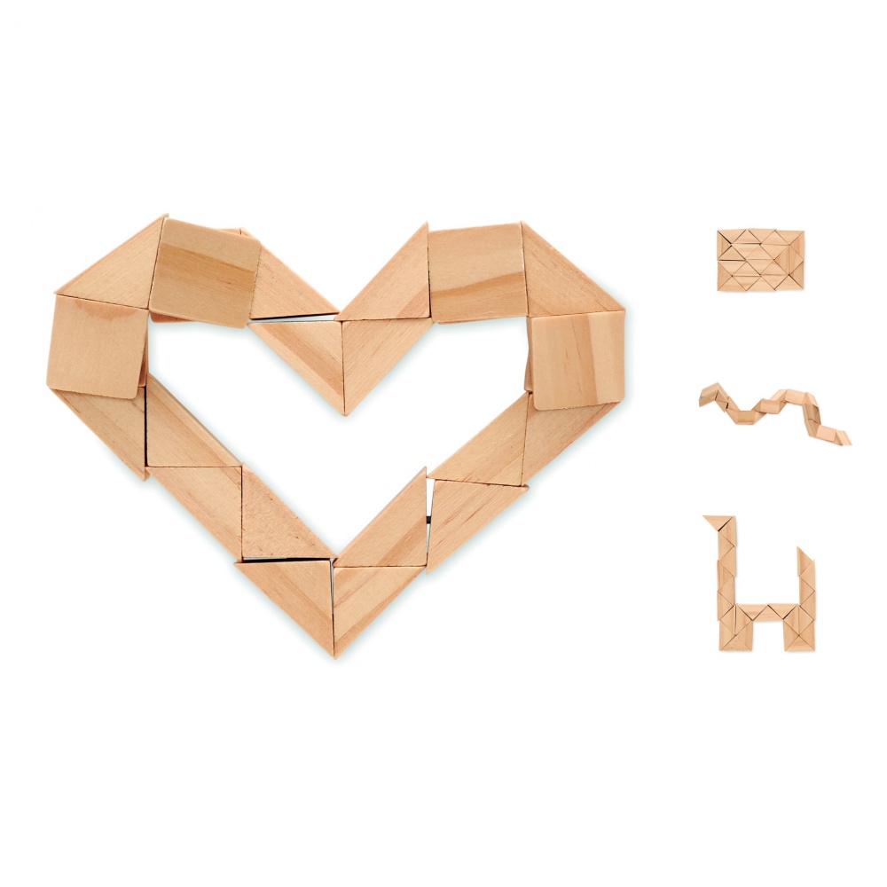 Logo trade promotional gifts picture of: Wooden puzzle/brain teaser