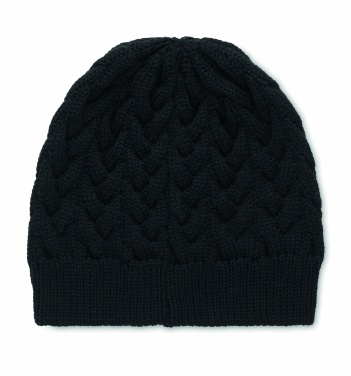 Logotrade promotional gift image of: Cable knit beanie in RPET