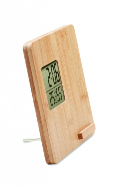 Logotrade corporate gift image of: Bamboo weather station 10W