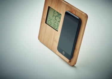 Logotrade promotional giveaways photo of: Bamboo weather station 10W