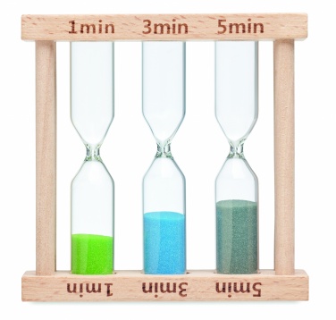 Logotrade promotional gifts photo of: Set of 3 wooden sand timer