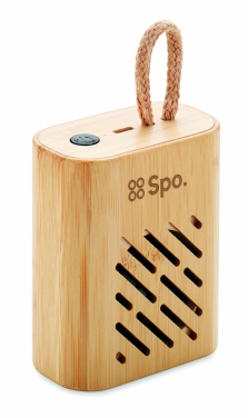 Logo trade business gift photo of: 3W Bamboo wireless speaker