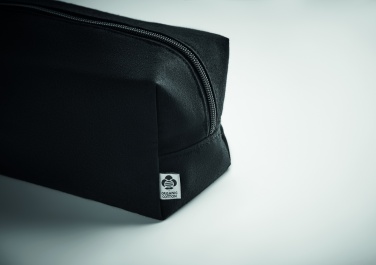 Logo trade promotional items picture of: Canvas cosmetic bag 220 gr/m²