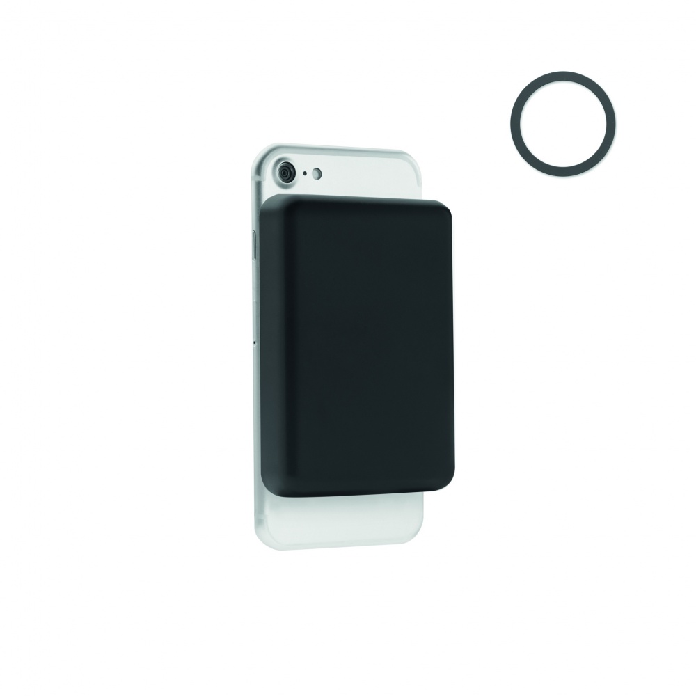 Logotrade promotional gift image of: Magnetic wireless charger 15W powerbank 5000 mAh