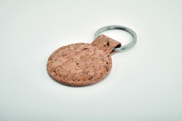 Logotrade promotional product picture of: Round cork key ring Mikkeli