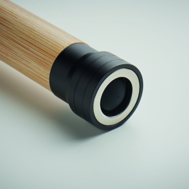 Logo trade corporate gifts image of: 3-in-1 bamboo flashlight with an emergency hammer and seatbelt cutter