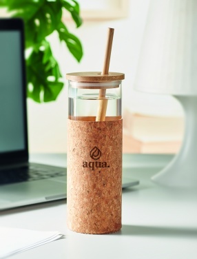 Logo trade promotional gifts picture of: Glass tumbler sleeve 450 ml