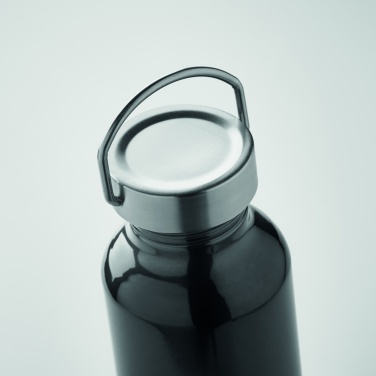 Logo trade promotional products picture of: Recycled aluminum bottle 500 ml with a stainless steel handle cap