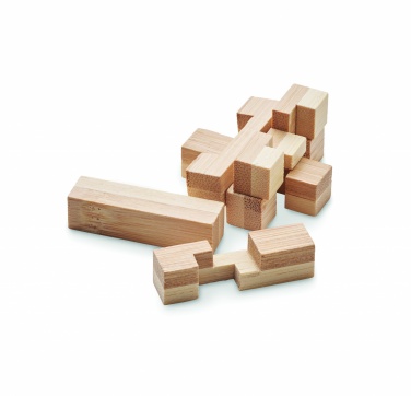 Logo trade promotional gifts image of: Bamboo brain teaser puzzle