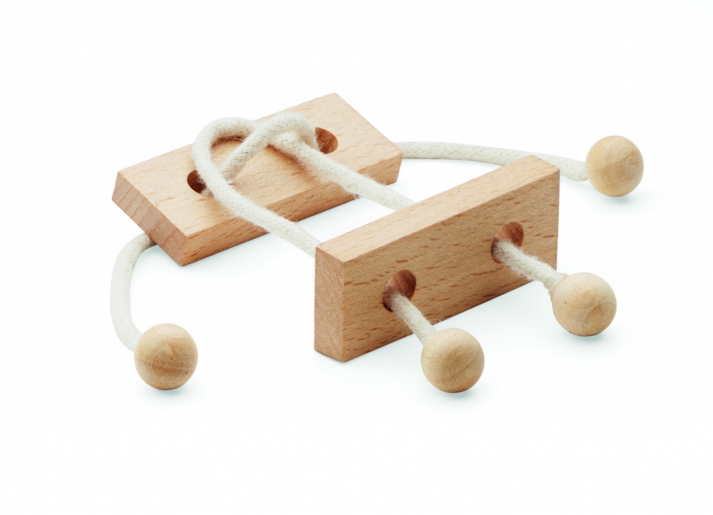 Logo trade promotional gift photo of: Wooden brain teaser rectangle