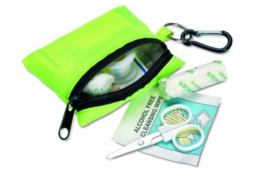 Logo trade promotional giveaways image of: First aid kit w/ carabiner