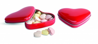 Logotrade promotional merchandise picture of: Heart tin box with candies