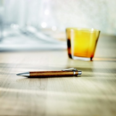 Logo trade promotional items picture of: Bamboo automatic ball pen