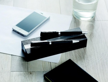 Logo trade promotional giveaway photo of: Pen and roller in paper box