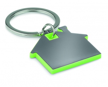 Logo trade promotional item photo of: House shape plastic key ring Rezekne