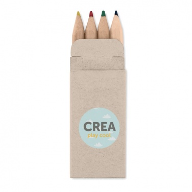 Logotrade promotional product picture of: 4 mini coloured pencils