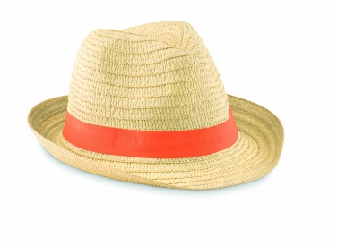 Logo trade business gift photo of: Paper straw hat