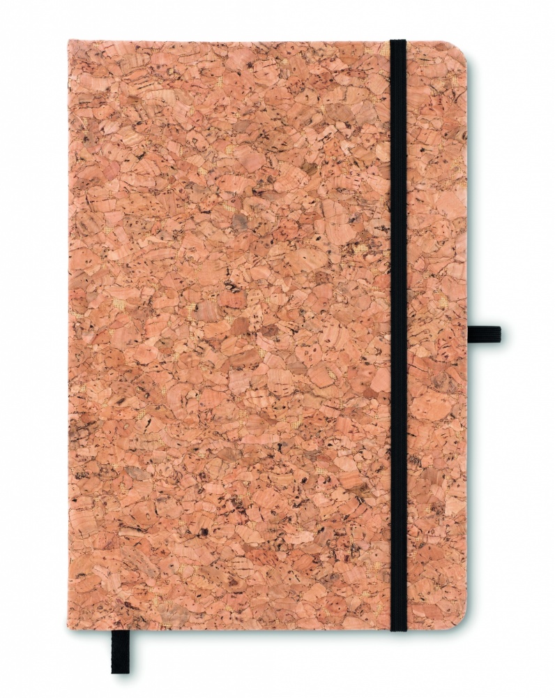 Logo trade corporate gift photo of: A5 cork notebook 96 lined