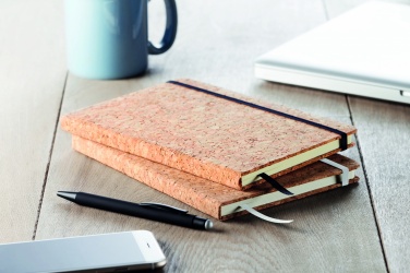 Logo trade corporate gifts image of: A5 cork notebook 96 lined