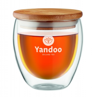 Logo trade corporate gifts picture of: Double wall glass 250ml Hamburg