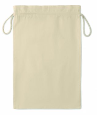 Logo trade promotional giveaways image of: Large Cotton draw cord bag 30 x 47 cm