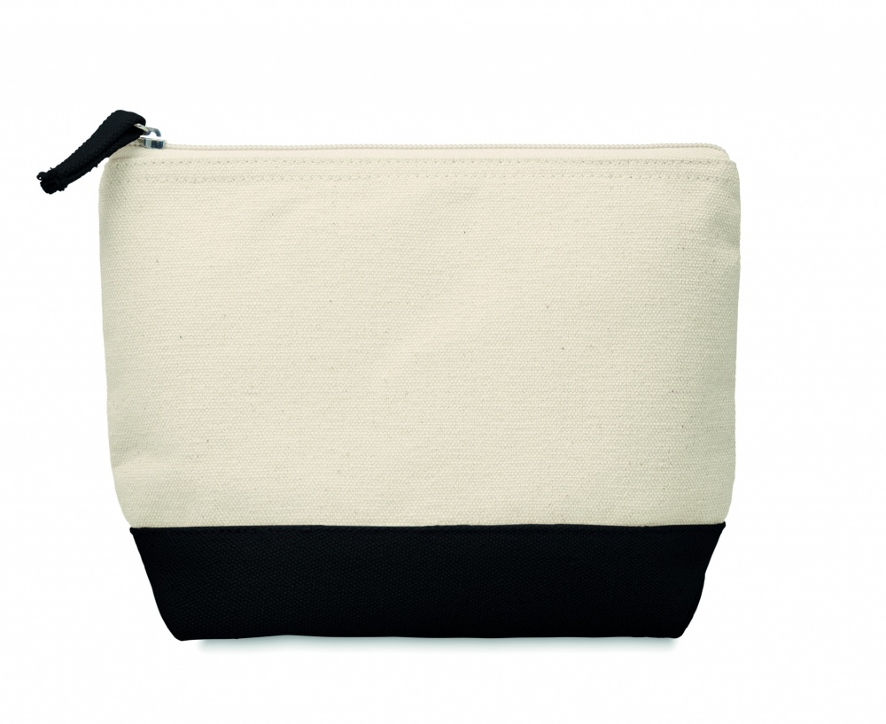 Logo trade advertising products picture of: Bicolour cotton cosmetic bag