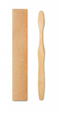 Logotrade promotional item picture of: Bamboo toothbrush in Kraft box