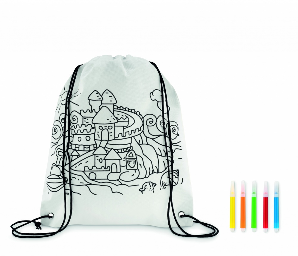 Logo trade corporate gift photo of: Non woven kids bag with pens